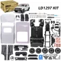 LDRC 1297 Pajero DIY KIT 1/14 4WD RC Araba LED Işık Off-Road Kamyon Tırmanma Kaya Tırmanma Aracı Tam Orantılı Araçlar Modelleri Uzaktan Kumandalı Oyuncaklar