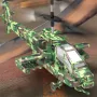 Elicottero da combattimento armato telecomandato RTF Apache AH-64 SQN-040 2.4G 3.5CH