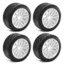 4PCS Wheel Hub Rubber Tires for 1/8 ARRMA 1/7 Infraction 6S F1 Limitless RC Car Vehicle Models Parts D266