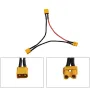 สายเคเบิลอะแดปเตอร์เชื่อมต่อแบตเตอรี่ Amass XT30 Series 1 ตัวเมียถึง 2 ตัวผู้ 18AWG 10 ซม. สำหรับแบตเตอรี่ RC Lipo