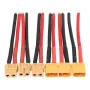 3Pairs XT60 Male Plug 12AWG 10cm Silicone Cable Wire