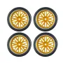 4PCS Upgraded Drift Tires Wheels LA0034 for LDR/C LD-A86 1/18 On-Road RC Vehicles Models Spare Parts