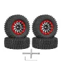 4PCS 1.3 Inches Tires Aluminum Alloy Wheel Rims Hubs for Land Rover TRX4M 1/18 Rock Crawler RC Cars Vehicles Models Spare Parts Accessories A Version