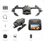 PJC RG700 PRO GPS 5G WiFi FPV con schermo LCD da 5,9 pollici Controller Doppia telecamera HD regolabile elettricamente a 180° Evitamento ostacoli a 360° Drone RC pieghevole senza spazzole Quadricottero R