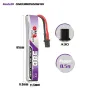 6 batterie Gaoneng LiHV da 3,8 V, 380 mAh, 60 C, 1 S, spina A30, con cavo adattatore per Happymodel Mobula6 BetaFPV Meteor65