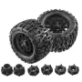 4PCS Tires Wheels Rims for Tamiya Arrma FS Racing MJX ZD Rlaarlo 1/10 RC Car Vehicles Models Spare Parts Accessories W198