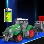 Landi QH205 1/24 27MHZ 4CH RC Auto Farmer Series Hout Gesimuleerd Transport Model Licht Geluid Afstandsbediening Speelgoed Jongens Kiepwagen Techniek Voertuigset Kinderen Cadeaus