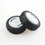 2PCS Wltoys 124007 1/12 RC Car Spare Front Tires Wheels Rims Glued 2485 Vehicles Models Parts Accessories