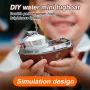 S820 1/32 2.4G Mini RC Boat LED Light Dual Motor Waterproof Remote Control Rescue 1008 Wireless Electric Vehicles Models Toys Kids Children Gift
