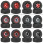 4PCS 1.3 Inches Tires Aluminum Alloy Wheel Rims Hubs for Land Rover TRX4M 1/18 Rock Crawler RC Cars Vehicles Models Spare Parts Accessories A Version