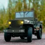 JJRC C8815 RTR 1/10 2.4G 4WD RC Car Willys Military Truck Off-Road Climbing LED Light Optional Winch Canopy Metal Frame Rock Crawler Full Proportional Vehicles Models Toys