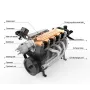 TOYAN FS-L400 14cc Sıralı 4 Silindirli 4 Zamanlı Su Soğutmalı Montajlı Gaz Motoru Modeli RC Model Araba Gemi Uçak Araçlar Tekne Parçaları