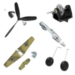 Original Eachine BF109 400mm Mini RC Airplane Spare Parts Accessories Propeller Receiver Landing Gear Gearbox Fuselage Main Wing Rod