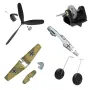 Phụ tùng máy bay mini RC Eachine BF109 400mm chính hãng Phụ kiện Bộ thu cánh quạt Bánh đáp Hộp số Thân máy bay Thanh cánh chính