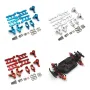 Upgraded Metal Parts Front Rear Suspension Arms Steering Cup C Hubs Rear Wheel Seat Set for 1/18 HS 18311 18312 18301 18302 18321 18322 RC Cars Vehicles Models Parts
