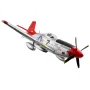 XK A280 P-51 Mustang 3D/6G System Lebar Sayap 560mm 2.4GHz 4CH EPP RC Pesawat Tempur RTF Dengan Lampu LED untuk Pemula