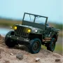 JJRC C8815 RTR 1/10 2.4G 4WD RC Car Willys Military Truck Off-Road Climbing LED Light Optional Winch Canopy Metal Frame Rock Crawler Full Proportional Vehicles Models Toys