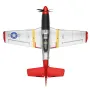 XK A280 P-51 Mustang 3D/6G System Lebar Sayap 560mm 2.4GHz 4CH EPP RC Pesawat Tempur RTF Dengan Lampu LED untuk Pemula