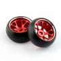 4PCS Drift Tires Wheels Metal Rims for Wltoys 284131 284161 284010 K989 K969 P939 284131 MINI-Q 1/28 RC Car Vehicles Model Parts B Versions