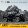MNRC MN111 RTR 1/18 2.4G 4WD RC auto LED-licht klimrotscrawler off-road truck portaalas legering schaal speelgoed klassieke voertuigen modellen