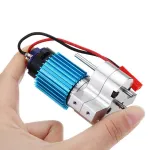 Metal Decelerate Gearbox with 370 Brushed Motor Metal Gear Heatsink Mount Base for WPL B14 B14K B24 B24K B16 B16K B36 B36K C14 C14K C24 C24K JJRC Q60 Q61 MN90 MN90K MN91 MN91K 4WD 6WD Fayee FY001 FY002 Half Scale RC Car Parts