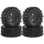 4PCS Climbing Rock Crawler Tires Wheels Rims for 1/8 Off-Road Truck Crossrc Yikong MST MJX H8H RC Cars Vehicles Models Spare Parts R215