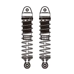 1 Pair MJX 10208 RC Car Spare Parts Front/Rear Shock Absorbers 10510B/10500B