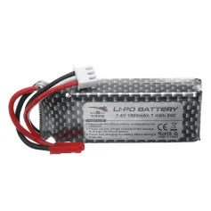 قطع غيار طائرة حربية برية بحرية من طراز XIAXIU Raptor H650 مزودة ببطارية ليثيوم بوليمر 7.4 فولت و1000 مللي أمبير/ساعة مع قابس JST