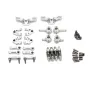 Upgraded Metal Parts Set Steering Cup Rear Wheel Seat Suspension Arm Upper Linkage Rod Shock Absorber for Wltoys 284131 284010 284161 K989 K969 1/28 RC Cars Vehicles Models Accessories