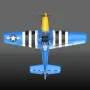 VolantexRC Mini Mustang P-51D V2 EPP 400mm Wingspan 2.4G 4CH 6-Axis Gyro One Key Aerobatics XPilot Stabilization System RC Airplane Trainer RTF Compatible DSM S-BUS Protocol for Beginner