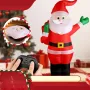 D020 2.4G RC Car Santa Claus Merry Christmas Electric Remote Control One Key Inflatable Sound Music 360° Turning Rechargeable Vehicles Models Toys