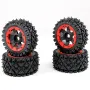 4PCS ROFUN 85321 Front Rear Tires & Wheels for 1/5 HPI KM Baja 5B RC Car Parts