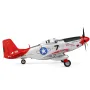 XK A280 P-51 Mustang 3D/6G System Lebar Sayap 560mm 2.4GHz 4CH EPP RC Pesawat Tempur RTF Dengan Lampu LED untuk Pemula