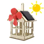 Solar Hut Windmill for Primary School Students Science Technology Small Production Experiment Children DIY Assembly Handmade Teaching Aids Building Toys