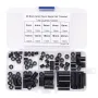 100pcs M3 Black Nylon Round ABS Metric Spacer Insulation Plastic Standoff Not Threaded for Screw Assortment Kit Set