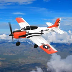 Eachine Mini T-28 Trojan EPP 400mm Wingspan 2.4G 6-Axis Gyro RC Airplane Trainer Fixed Wing RTF Mode 2 One Key Return for Beginner Two Batterries/Three Batterries