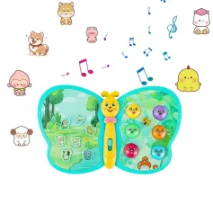 Multifunctional Electric Interactive Musical Moth Toddlers Baby Educational Sound and Light Children's Early Education Toy
