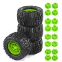 4PCS Tires Wheels Rims for Tamiya Arrma FS Racing MJX ZD Rlaarlo 1/10 RC Car Vehicles Models Spare Parts Accessories W198