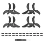 2/ 4 Pairs 3032S 3032 3 Inch 3-Blade Lightweight Propeller with Screws Screwdriver for DJI Avata 2