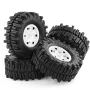 4PCS Climbing Rock Crawler Tires Wheels Rims for 1/8 Off-Road Truck Crossrc Yikong MST MJX H8H RC Cars Vehicles Models Spare Parts R215