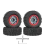 4PCS 1.3 Inches Tires Aluminum Alloy Wheel Rims Hubs for Land Rover TRX4M 1/18 Rock Crawler RC Cars Vehicles Models Spare Parts Accessories A Version