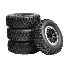 4PCS LDRC RC Car Upgraded Parts Soft Tires Wheels Rims for 1297 1299 WPL B14 B24 C14 C24 C34 C44 MN D90 91 96 99 99S RC Cars Vehicles Models Accessories L0001-6