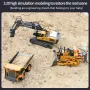 YIGONG 258-21 1/20 2.4G 9CH RC Car Dump Truck LED Light Music Construction Engineering Vehicles Models Toys Kids Children Gift