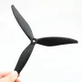 2 Pairs /4 Pairs 7040 8040 9045 3-Blade 5mm Shaft Black Fiberglass Nylon Propeller for 7 Inch 8 Inch 9 Inch FPV RC Racing Drone