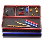 1/8 1/10 Model RC Car Metal CNC Four-Grid Simple Screw Tray Storage Box Metal Nut Screw Tray