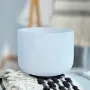 [US Direct] CVNC 432Hz 10\ C Note Chakra Crystal Singing Bowl Frosted Quartz Sound Heal Bath