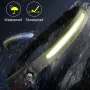 BIKIGHT 230° Wide Beam LED Headlamp Head Lamps Rechargeable Super Bright Motion Sensor Headlamp 5 Modes Hard Hat Light Head Flashlight for Adults