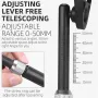 WEST BIKING HD Anti-Glare Bike Rearview Mirror 360° Rotation Adjustable Retractable Reflector for 20-23mm Bicycle Electric Scooter Handlebars