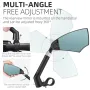 WEST BIKING HD Anti-Glare Bike Rearview Mirror 360° Rotation Adjustable Retractable Reflector for 20-23mm Bicycle Electric Scooter Handlebars