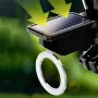 Bikight Solar Bike Taillight Light Sensor 3 Light Modes Waterproof Round Heart Shape Bicycle Rear Light for Night Cycling